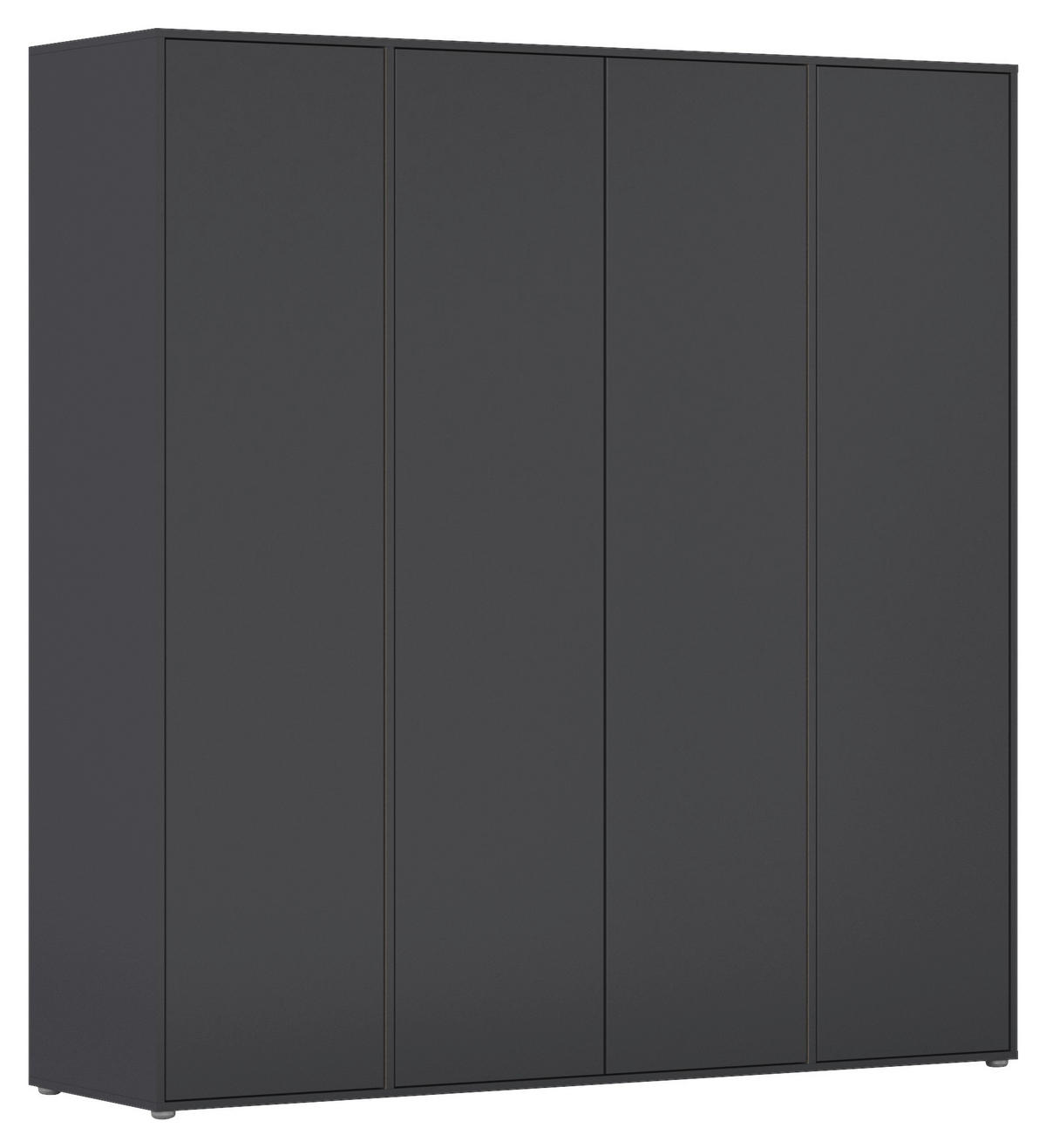 DREHTÜRENSCHRANK 187/194/53 cm,  in Grau,  - Grau, MODERN, Holzwerkstoff (187/194/53cm) - Rauch Möbel