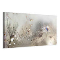 LEINWANDBILD Abstraktes, Blumen 150/50/1.2 cm  - Beige/Grau, Basics, Holz/Textil (150/50/1.2cm) - artgeist
