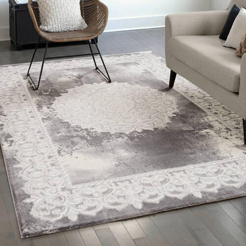 WEBTEPPICH 160/220 cm Harmony Hellgrau  - Hellgrau, LIFESTYLE, Textil (160/220cm)