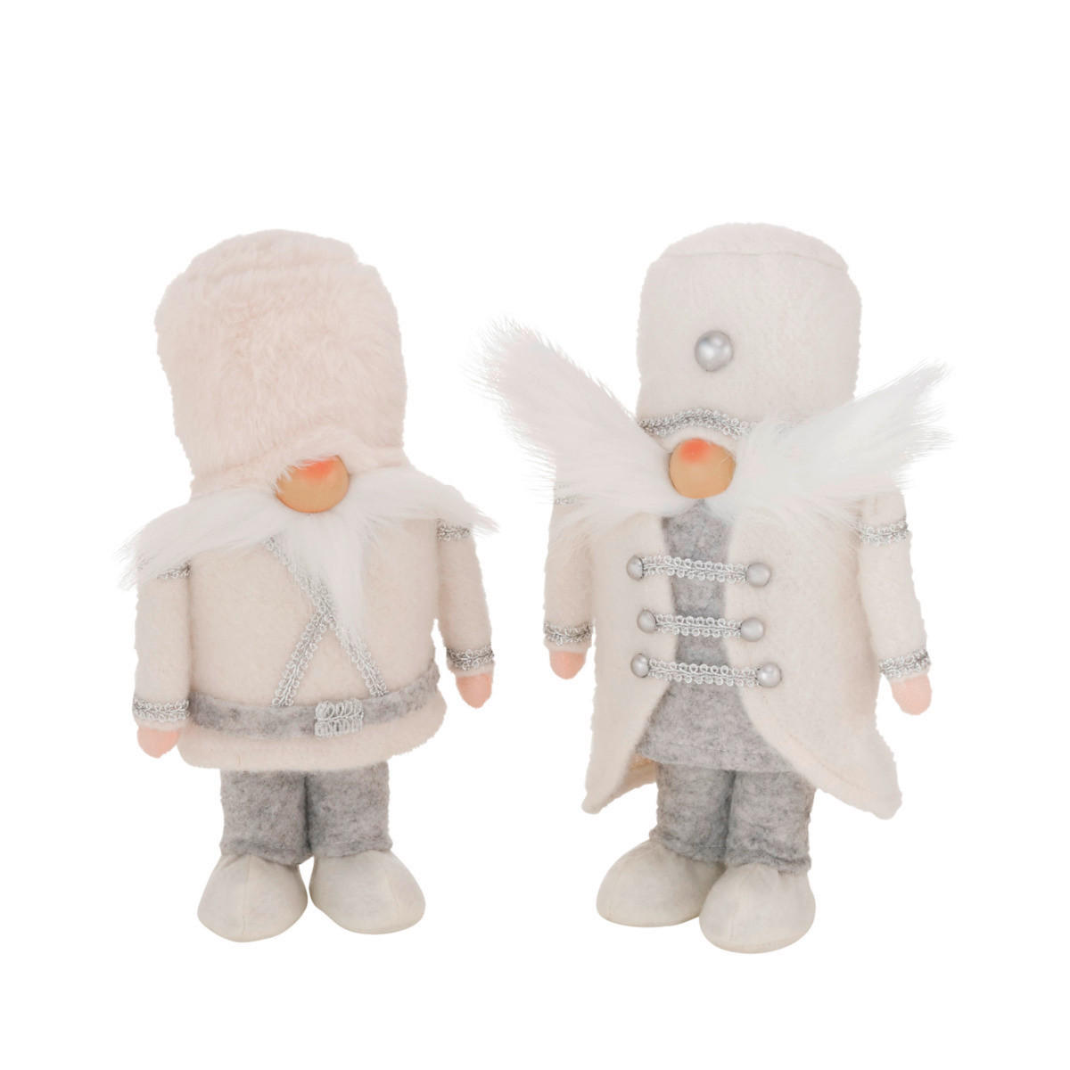 POSTAVIČKA LOUSKÁČEK - bílá/barvy stříbra, Trend, textil/plast (14/8/27,5cm)