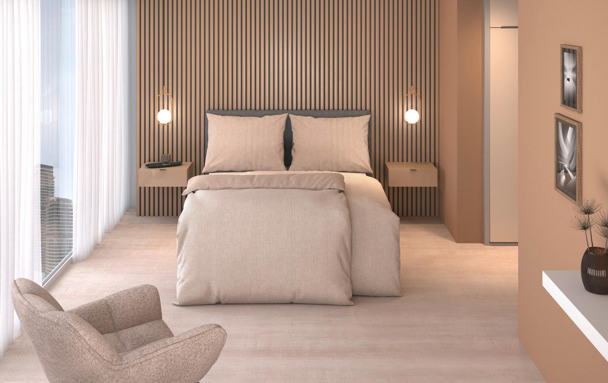 BETTWÄSCHE OLIF Flanell 140/200 cm  - Beige, Basics, Textil (140/200cm) - Marc O'Polo