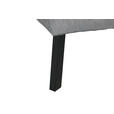 ECKSOFA in Webstoff Silberfarben  280/205 cm  - Silberfarben/Schwarz, Design, Textil/Metall (280/205cm) - Xora