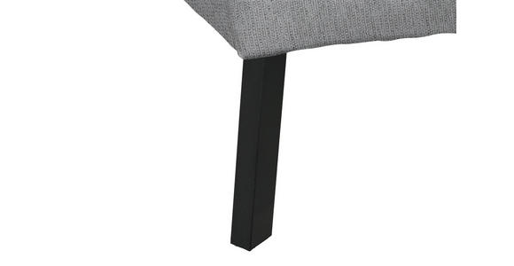 ECKSOFA in Webstoff Silberfarben 280/205 cm - Silberfarben/Schwarz, Design, Textil/Metall (280/205cm) - Xora
