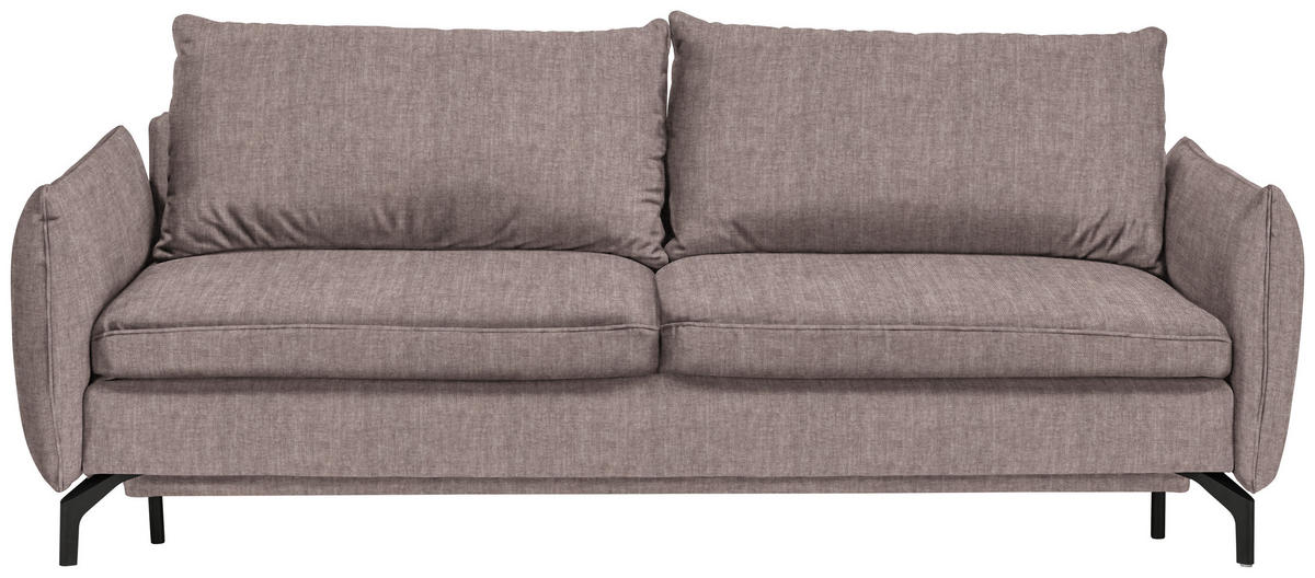 SCHLAFSOFA in Braun  - Schwarz/Braun, Design, Textil/Metall (224/89/105cm) - Novel