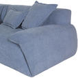 ECKSOFA  in Flachgewebe Blau  174/274 cm  - Blau/Schwarz, KONVENTIONELL, Kunststoff/Textil (174/274cm) - Carryhome