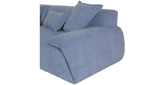 ECKSOFA  in Flachgewebe Blau  174/274 cm  - Blau/Schwarz, KONVENTIONELL, Kunststoff/Textil (174/274cm) - Carryhome