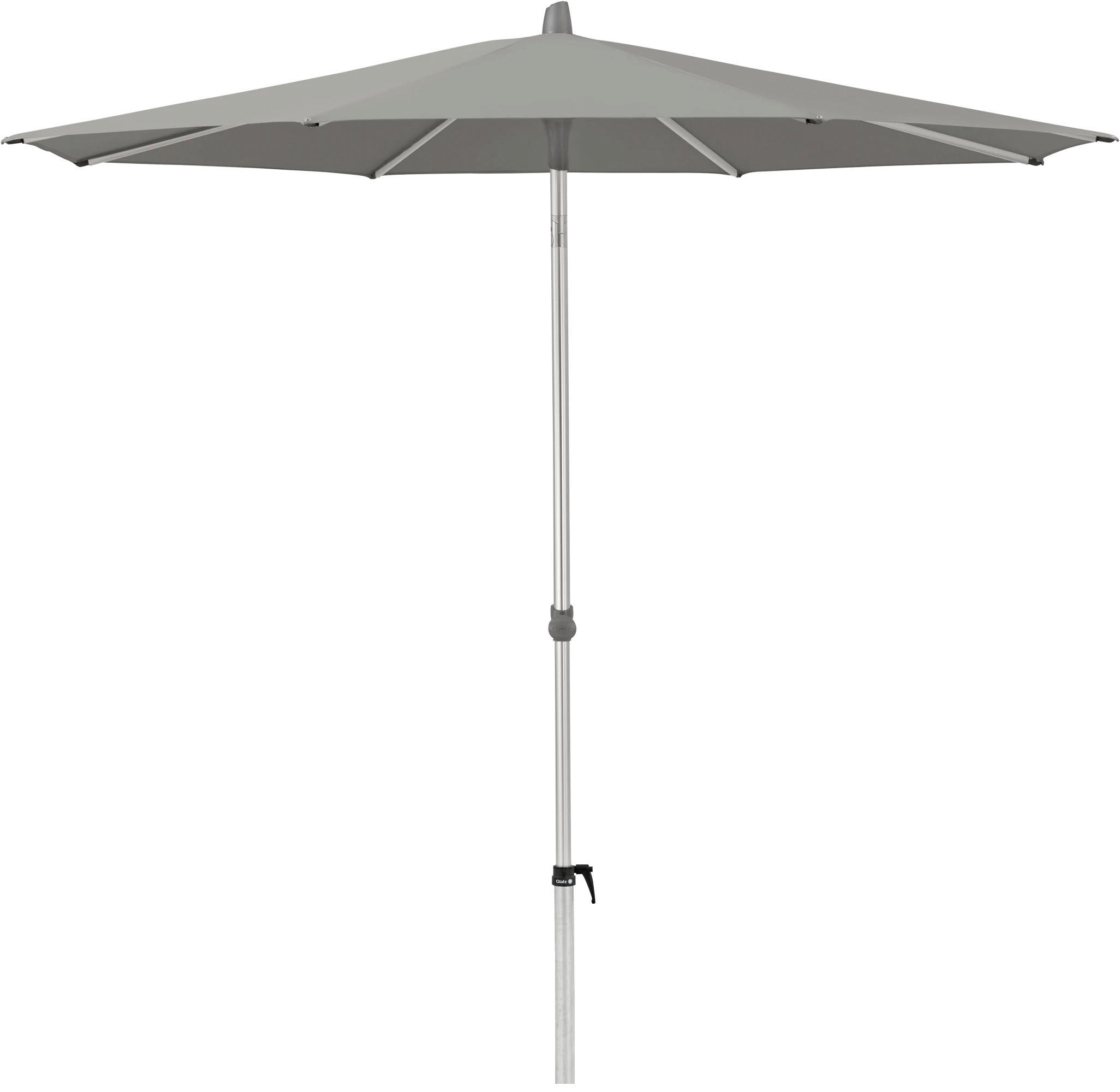 SONNENSCHIRM 200 cm Anthrazit  - Anthrazit/Silberfarben, Textil/Metall (200/200cm) - Glatz