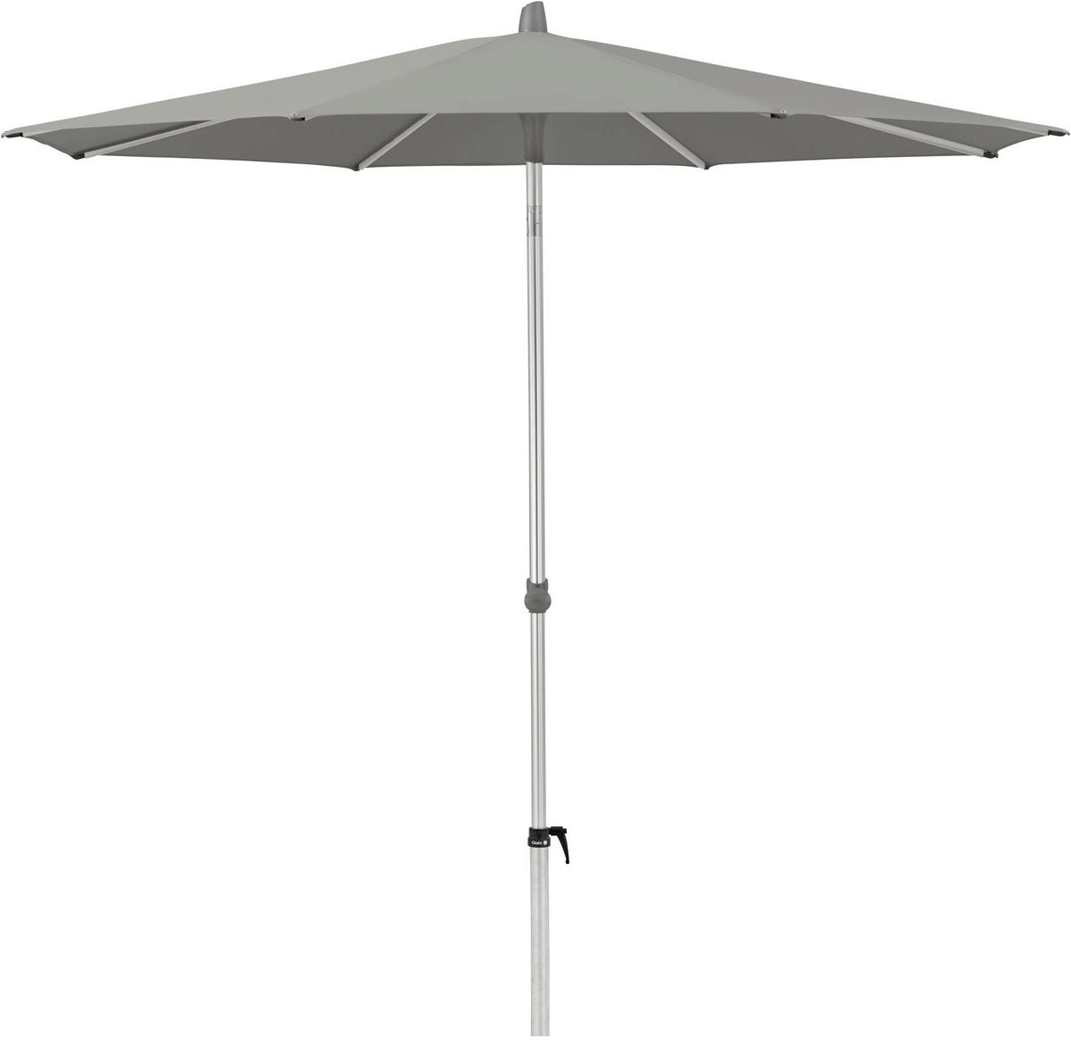 SONNENSCHIRM 200 cm Anthrazit  - Anthrazit/Silberfarben, Textil/Metall (200/200cm) - Glatz