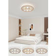 LED-DECKENLEUCHTE Ilok 50/5 cm  - Sandfarben/Chromfarben, Design, Kunststoff/Metall (50/5cm) - Novel