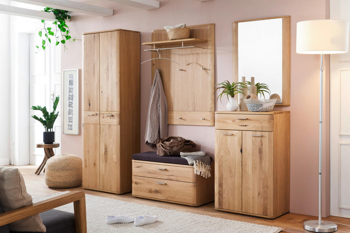 GARDEROBE 5-teilig  in 240/197/38 cm  - Eichefarben, Natur, Holz/Holzwerkstoff (240/197/38cm)