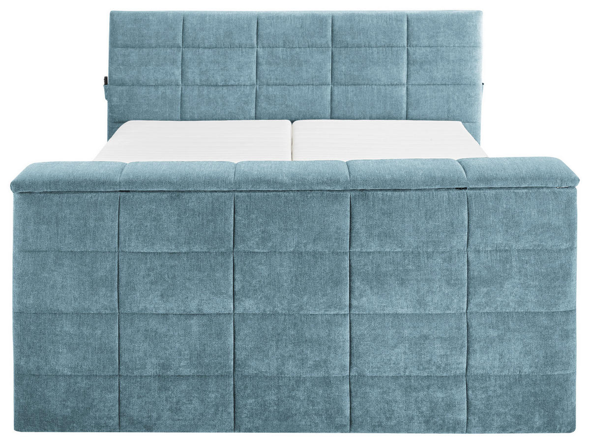 BOXSPRING-ÁGY 180/200 cm  kék  - kék, Konventionell, textil (180/200cm) - Carryhome
