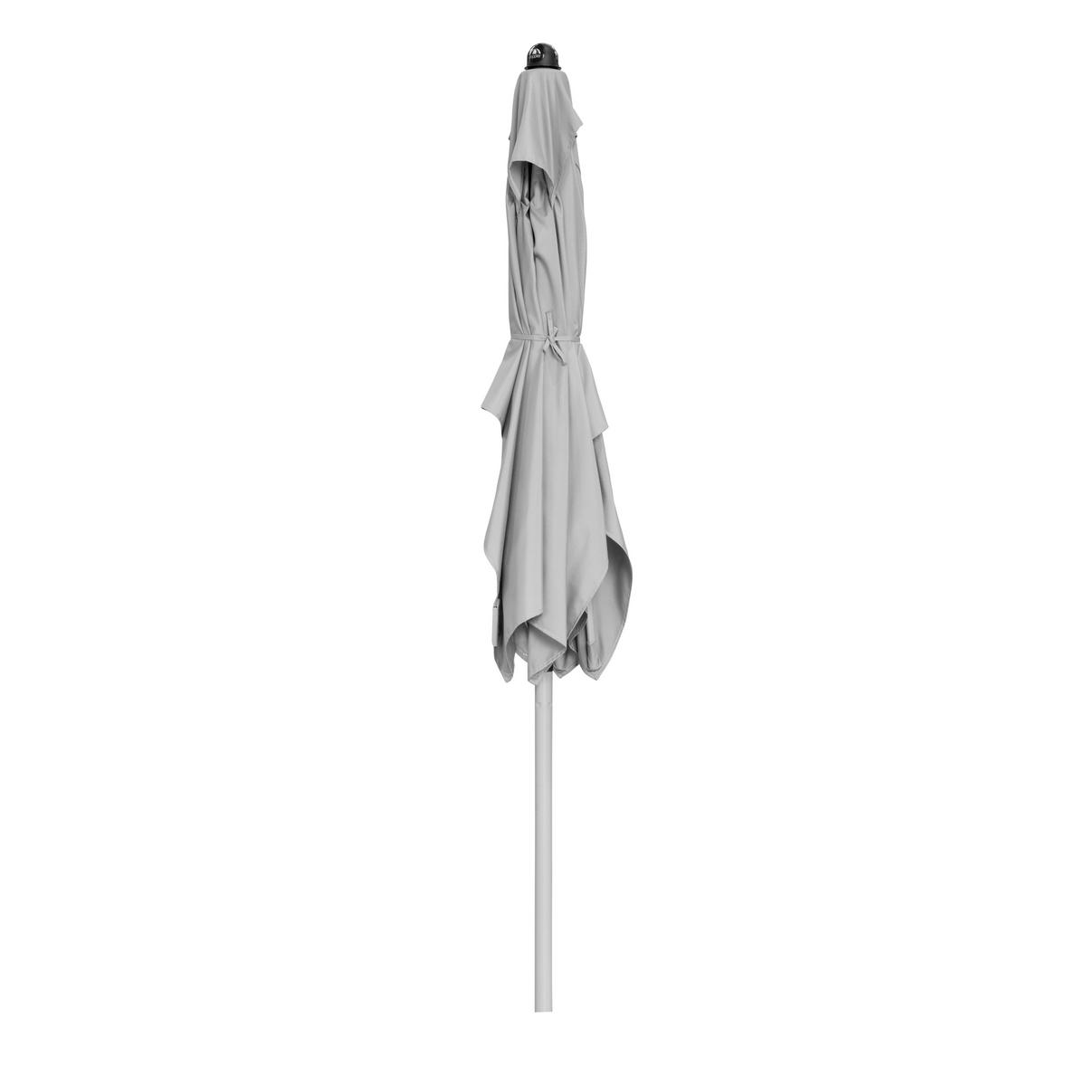 SONNENSCHIRM 210x140 cm Hellgrau  - Silberfarben/Hellgrau, Basics, Textil/Metall (210/140cm) - Doppler