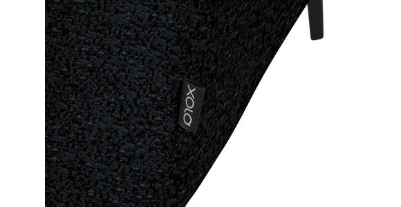 ECKSOFA in Chenille Anthrazit 205/280 cm - Anthrazit/Schwarz, Design, Textil/Metall (205/280cm) - Xora