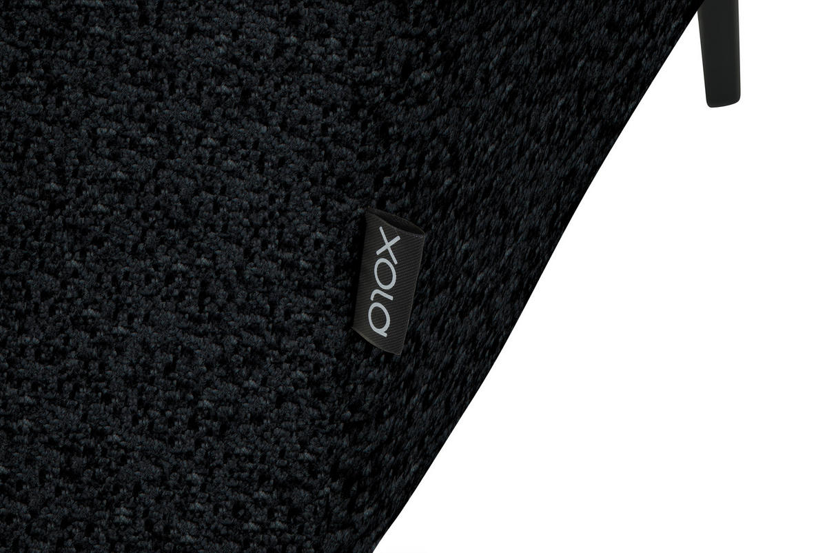 ECKSOFA in Chenille Anthrazit  205/280 cm  - Anthrazit/Schwarz, Design, Textil/Metall (205/280cm) - Xora