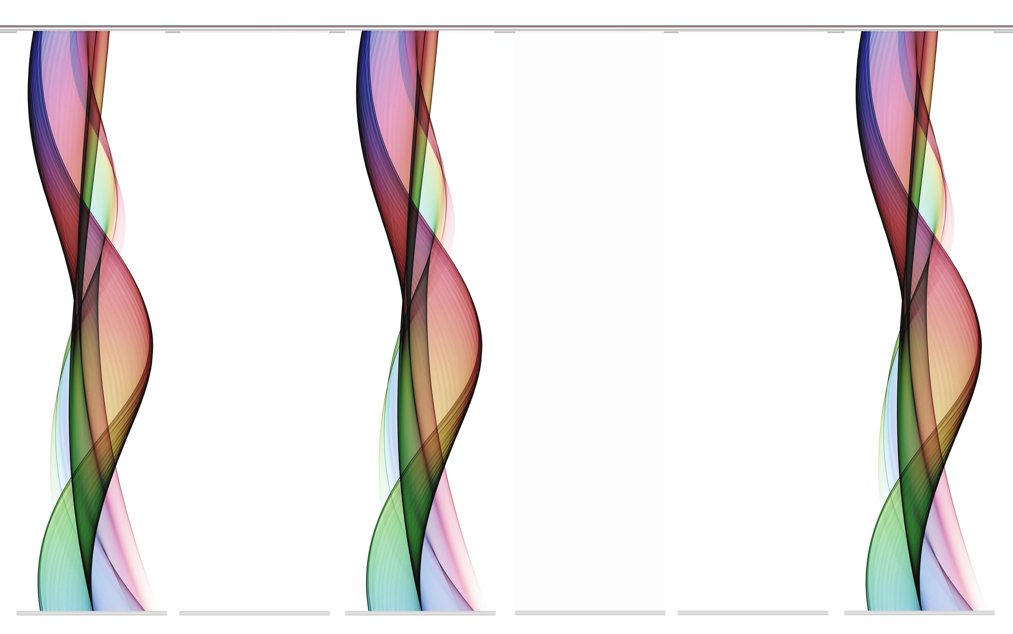 FLÄCHENVORHANG NEBLANA, 6-TLG.  6 Stück  blickdicht   6x60/245 cm  - Multicolor, Basics, Textil (6x60/245cm)