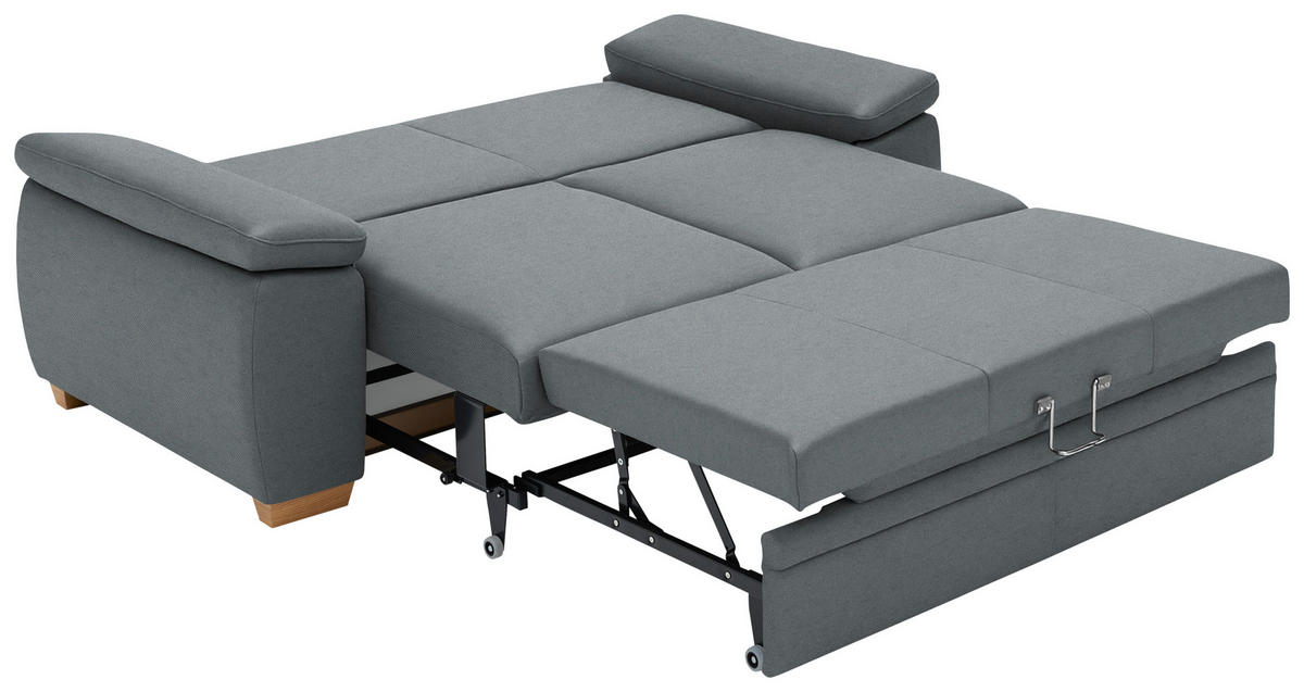SCHLAFSOFA Chenille Anthrazit Typenauswahl, Stoffauswahl, Rücken echt  - Eiche Bianco/Anthrazit, Konventionell, Holz/Textil (196/90/100cm) - Beldomo Style