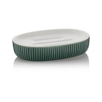 SEIFENSCHALE Keramik  - Dunkelgrün/Grün, Basics, Keramik (13,5/8,5/3,0cm) - Kela