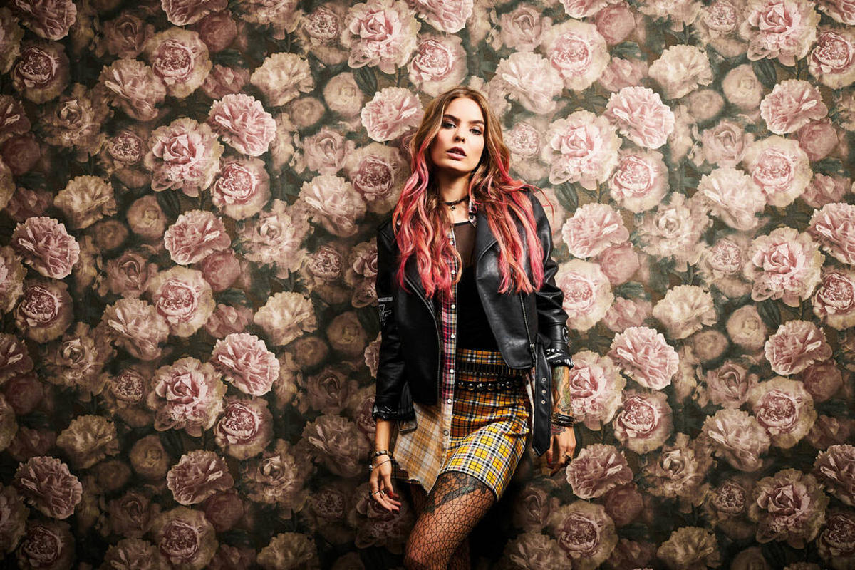 TAPETA VINILNA  ružičasta, crvena, crna  - ružičasta/crvena, Romantično / ladanjski, papir (53*1000cm)