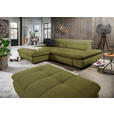 ECKSOFA in Mikrofaser Grün 198/290 cm - Schwarz/Grün, Design, Textil/Metall (198/290cm) - Xora