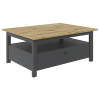 Măsuță De Cafea din material pe bază de lemn, 110/80/45 cm   - stejar Artisan/antracit, Design, metal/material pe bază de lemn (110/80/45cm) - Hom`in