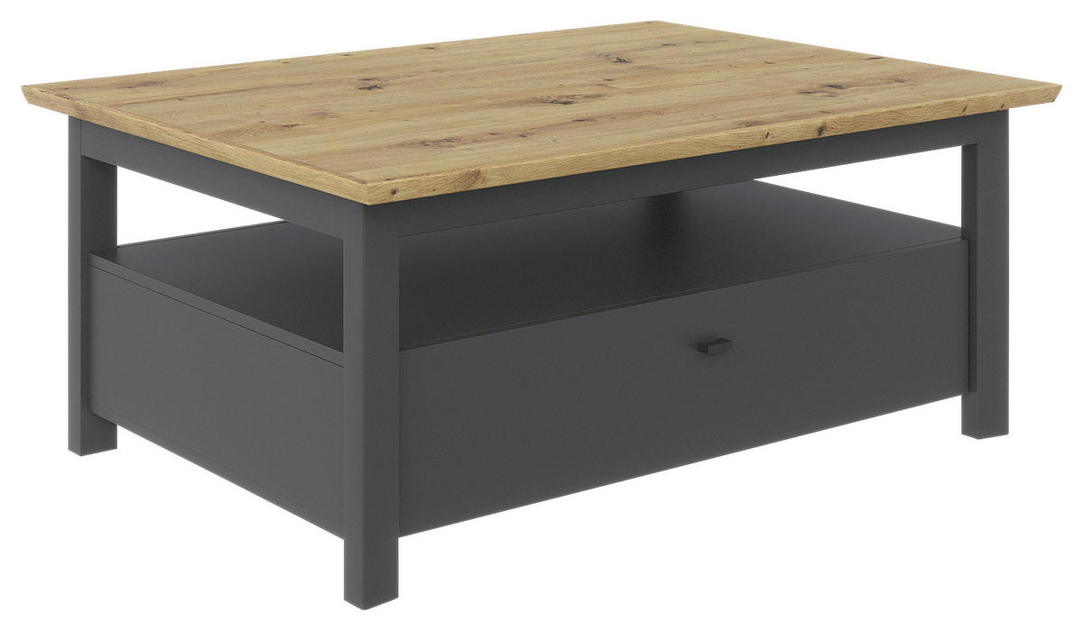 Măsuță De Cafea din material pe bază de lemn, 110/80/45 cm   - stejar Artisan/antracit, Design, metal/material pe bază de lemn (110/80/45cm) - Hom`in