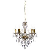 KRONLEUCHTER 52/150 cm    - Transparent/Messingfarben, Design, Kunststoff/Metall (52/150cm) - P & B