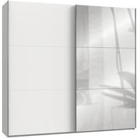SCHWEBETÜRENSCHRANK in Weiss  - Chromfarben/Weiss, Modern, Holzwerkstoff/Metall (250/236/65cm) - MID.YOU