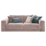 2-SITZER-SOFA in Cord Rosa  - Schwarz/Rosa, Design, Kunststoff/Textil (230/85/127cm) - Hom`in