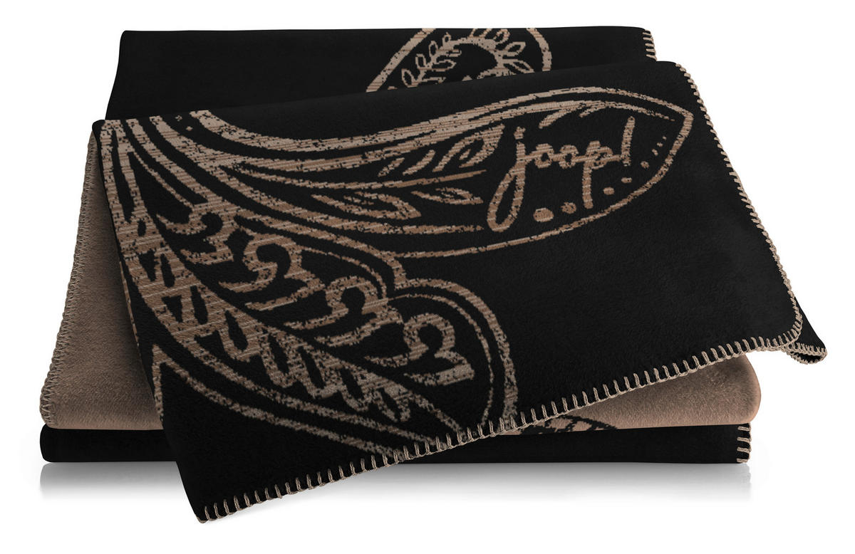 WOHNDECKE JOOP! HW 2025/26 150/200 cm  - Hellbraun/Schwarz, Design, Textil (150/200cm) - Joop!