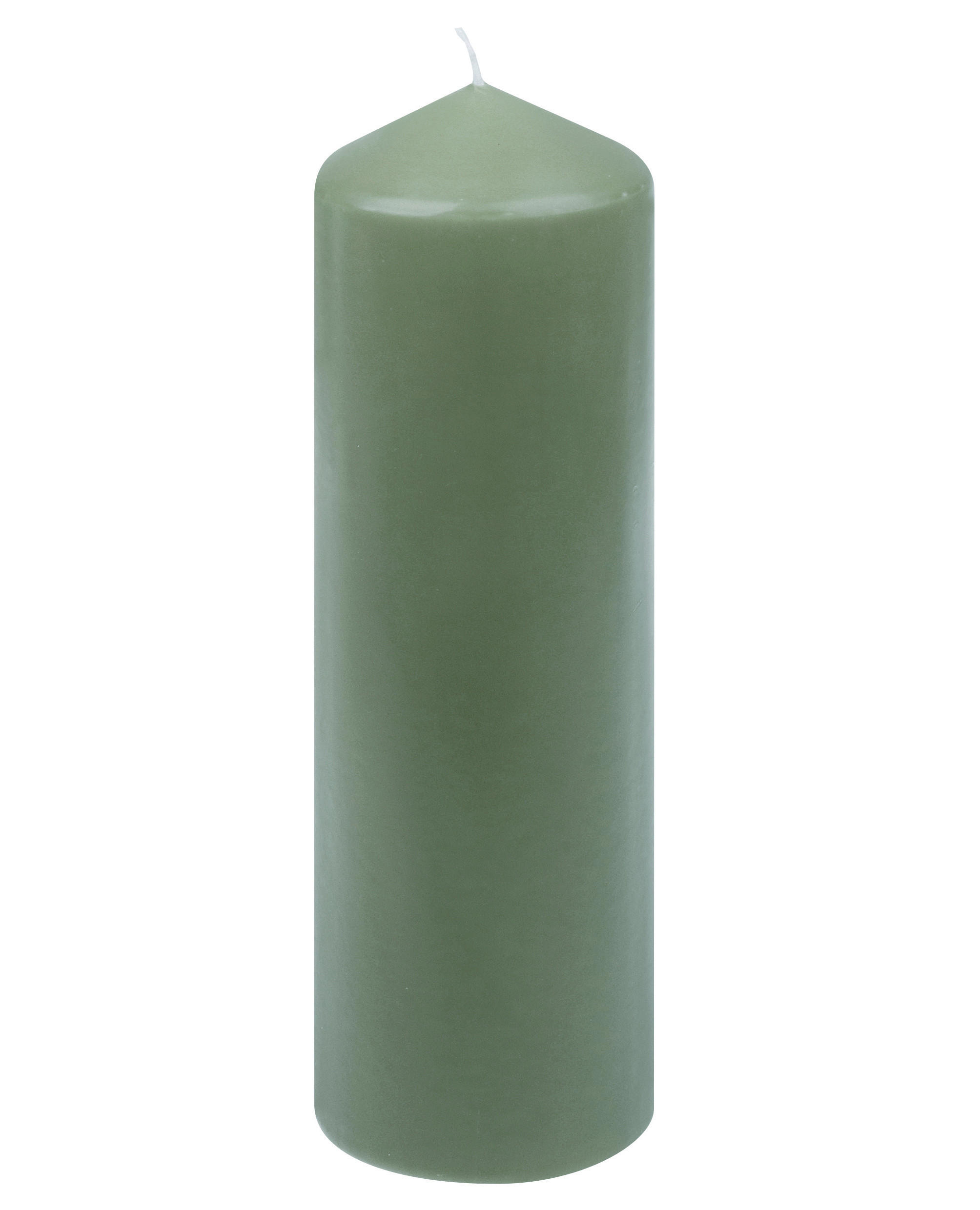 STUMPENKERZE  - Salbeigrün, LIFESTYLE, Paraffin (8,7/28,0cm) - Steinhart
