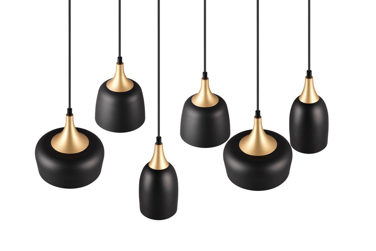 HÄNGELEUCHTE 90,5/32,5/150 cm    - Schwarz, Design, Metall (90,5/32,5/150cm) - Trio Leuchten