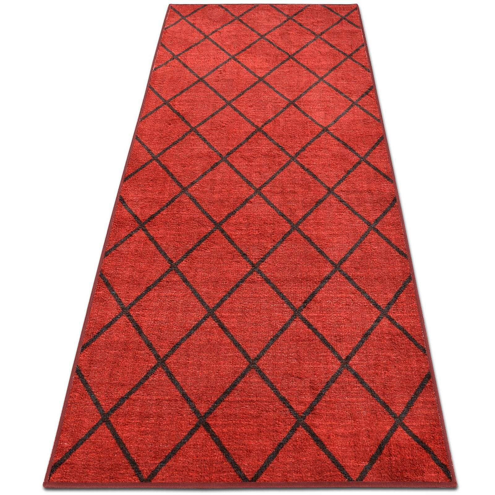 WEBTEPPICH 80/150 cm Cosenza Rot, Schwarz  - Rot/Schwarz, Design, Kunststoff/Textil (80/150cm) - Novel
