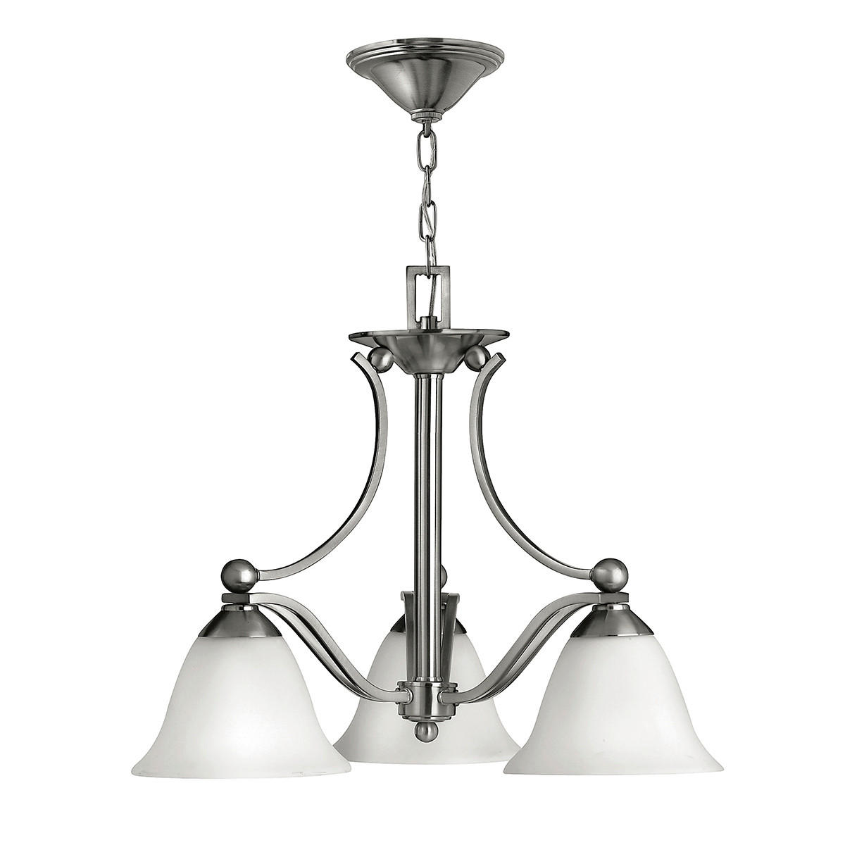 KRONLEUCHTER 57.2/58 cm    - Nickelfarben, Basics, Glas/Metall (57.2/58cm) - Elstead Lighting