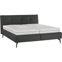 POLSTERBETT 180/200 cm  in Dunkelgrau  - Weiss/Dunkelgrau, Modern, Holz/Holzwerkstoff (180/200cm) - Beldomo - Sleep