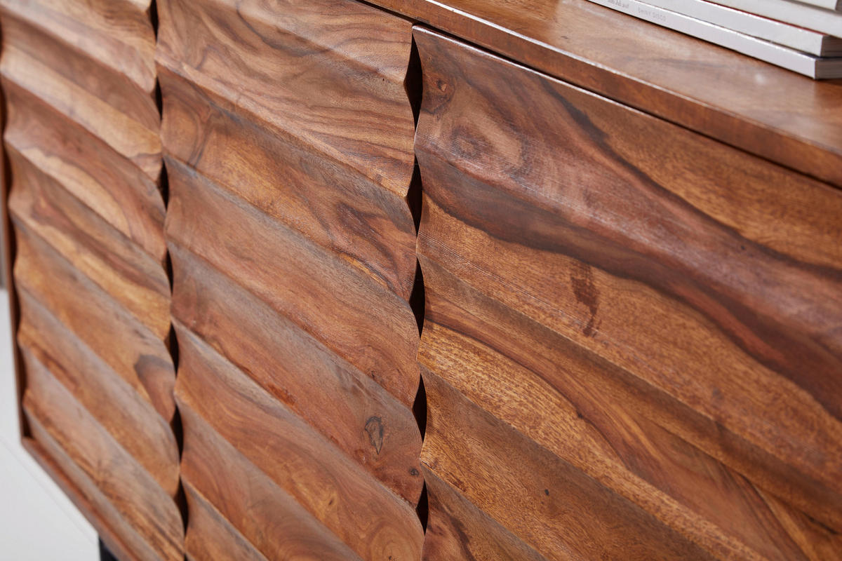 SIDEBOARD 150/81/41 cm  - Sheeshamfarben/Schwarz, Design, Holz/Metall (150/81/41cm) - MID.YOU