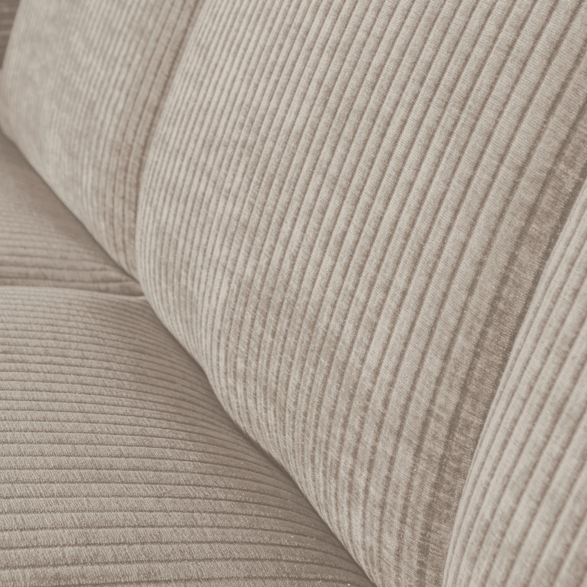 SITZBANK 164/83/73 cm gerippt Sandfarben Kunststoff  - Sandfarben/Schwarz, MODERN, Kunststoff/Textil (164/83/73cm) - Livetastic