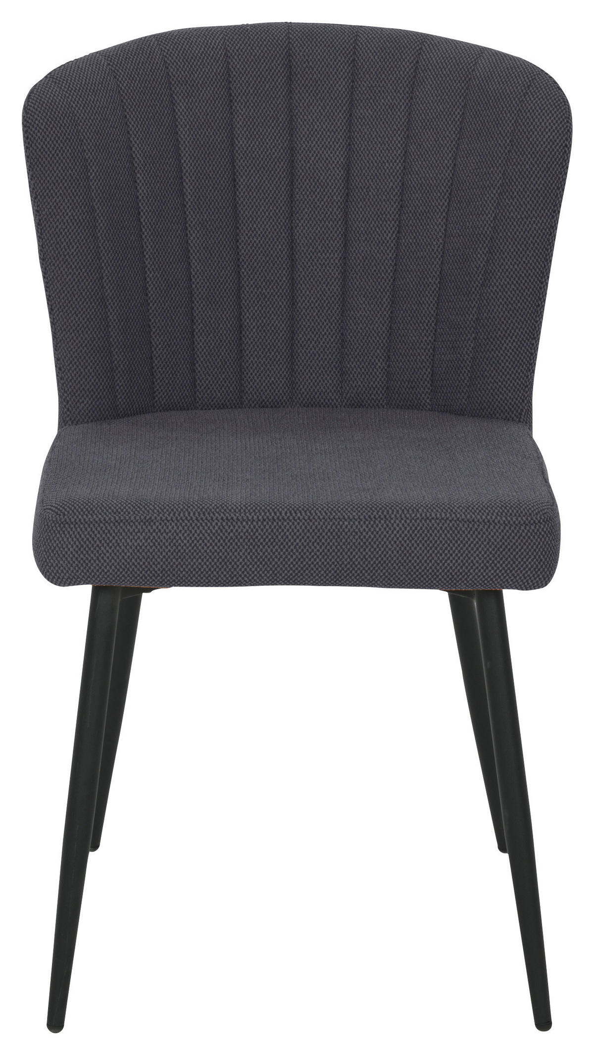 VIERFUßSTUHL  in Eisen Leinenoptik Holz, Metall, Textil  - Schwarz, KONVENTIONELL, Holz/Textil (52/82/60cm) - P & B