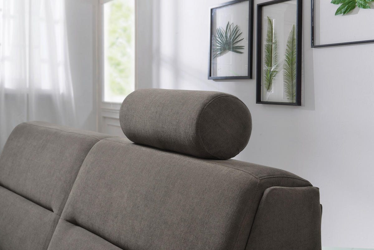 SCHLAFSOFA in Textil Hellgrau  - Hellgrau, Konventionell, Textil/Metall (202/86/92cm) - Sedda