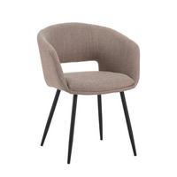 ARMLEHNSTUHL Webstoff Taupe  - Taupe/Schwarz, MODERN, Textil/Metall (59/78/55cm) - MID.YOU