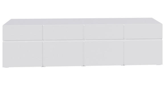 LOWBOARD  200/52,8/40 cm 4 Schublade(n) stehend, in verschiedenen Holzdekoren erhältlich  - Silberfarben/Weiß, Design, Holzwerkstoff (200/52,8/40cm) - Xora