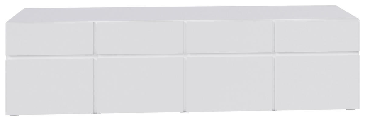 NIZKA OMARICA bela  - srebrne barve/bela, Design, leseni material (200/52,8/40cm) - Xora