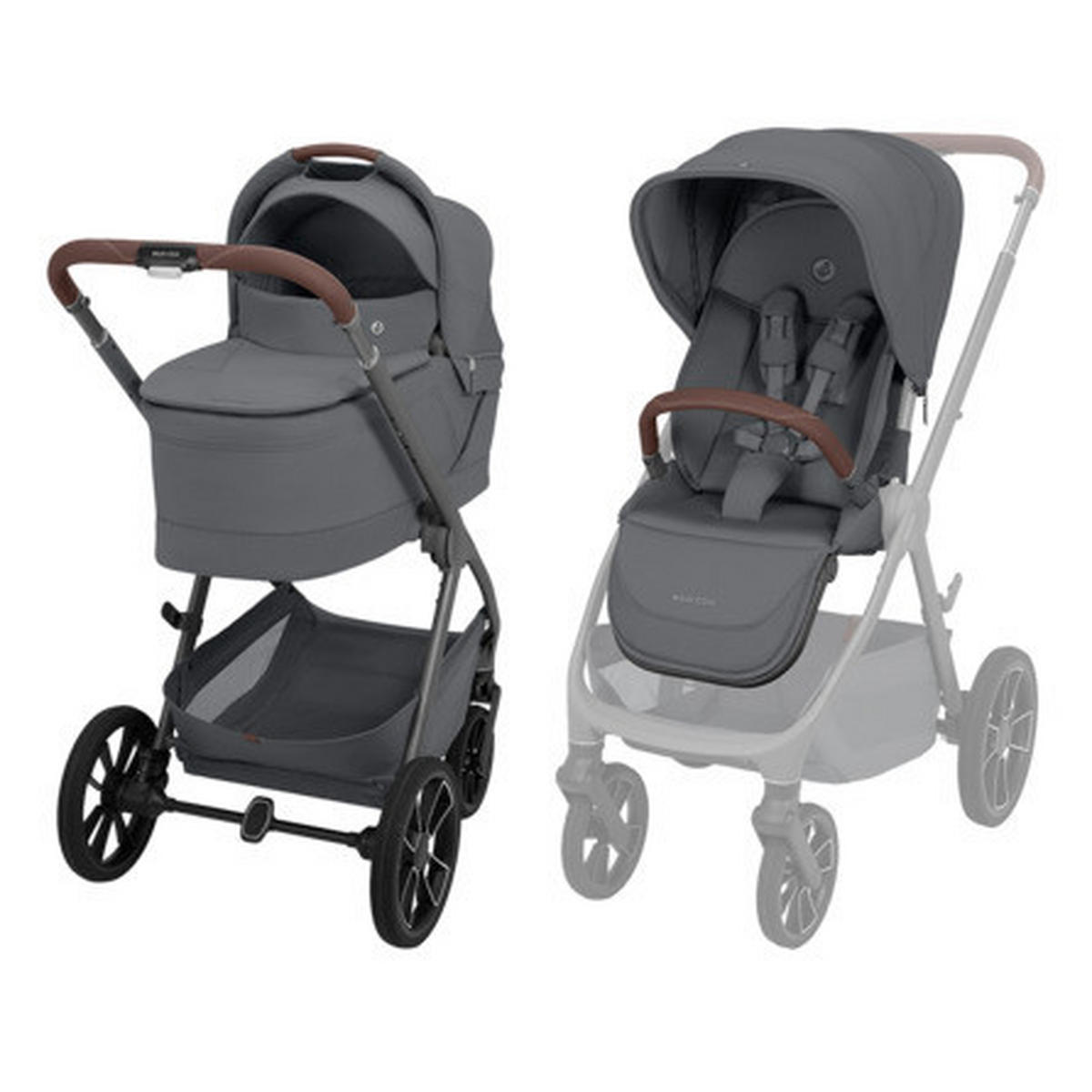 KINDERWAGEN Oxford+  - Grau, Basics, Kunststoff/Textil (57,5/108/84-91cm) - Maxi Cosi Pro