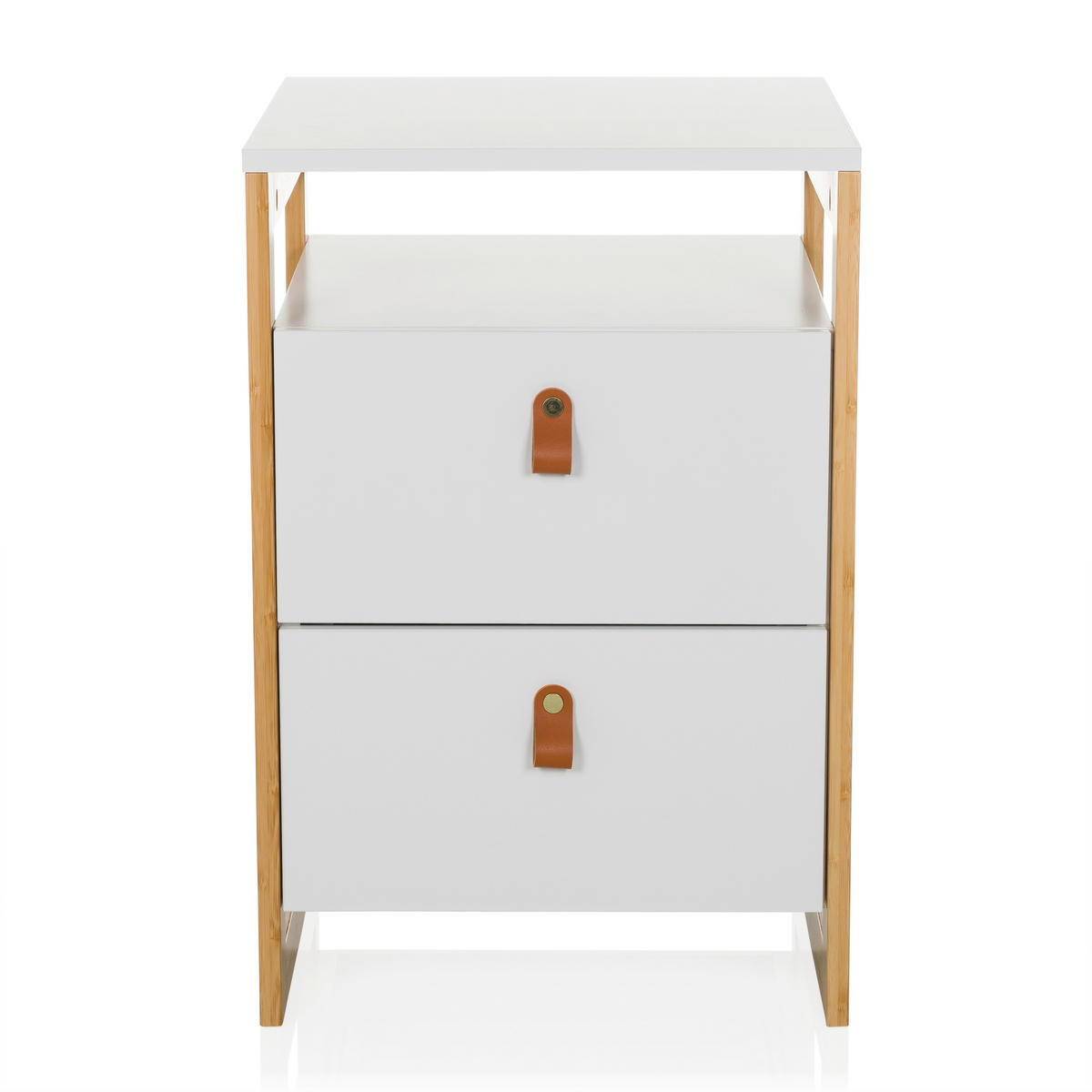 BEISTELLTISCH 40/60/40 cm Weiß  - Hellbraun/Weiß, MODERN, Holzwerkstoff (40/60/40cm) - MID.YOU