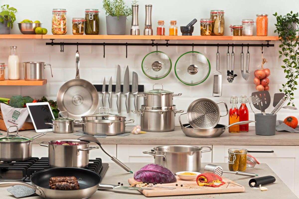 SET DE OALE 5 piese  - culoare inox, Design, sticlă/metal - Chefkoch+Fackelmann