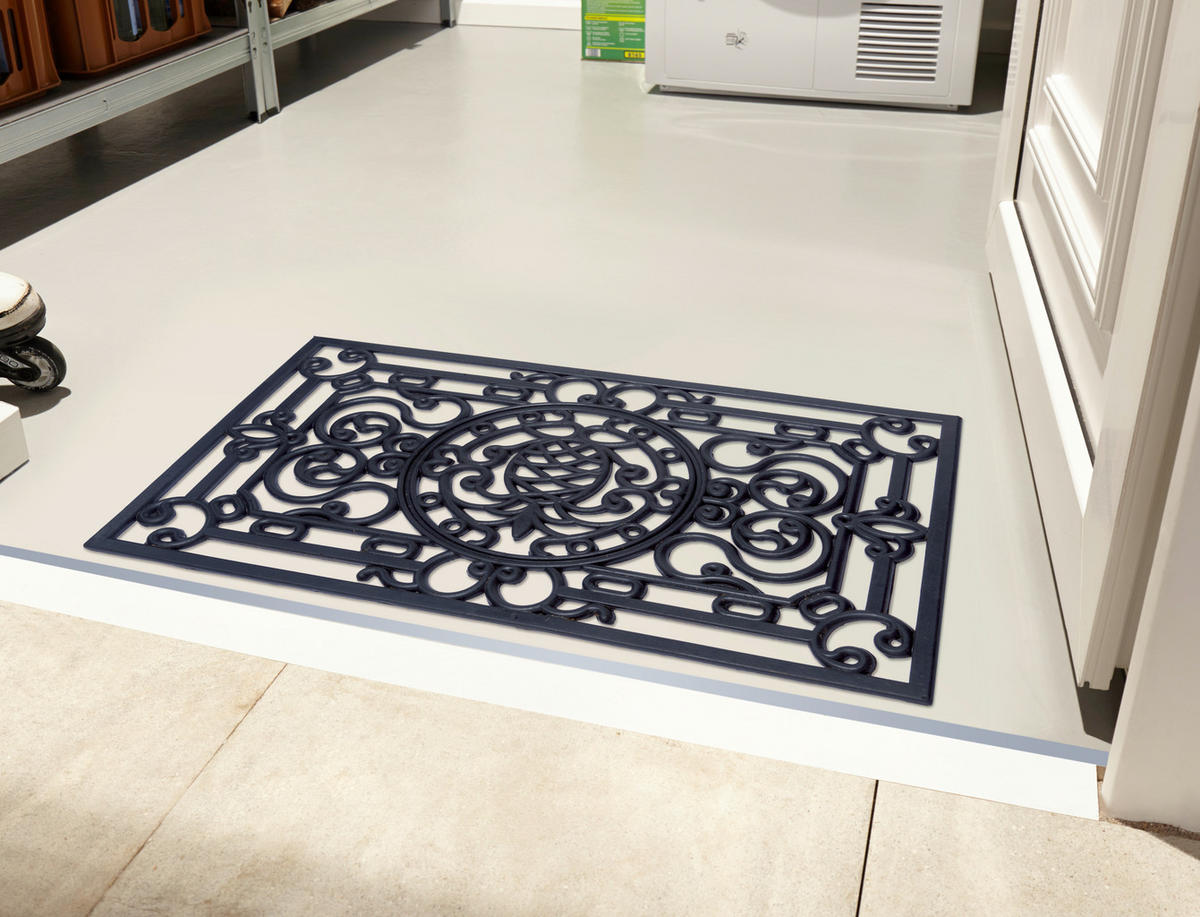 FUßMATTE 45/75 cm  - Schwarz, Basics, Kunststoff (45/75cm) - Hanse Home