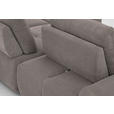 ECKSOFA in Velours Braun  - Schwarz/Braun, Design, Kunststoff/Textil (326/236cm) - Xora