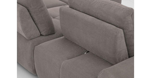 ECKSOFA in Velours Braun  - Schwarz/Braun, Design, Kunststoff/Textil (326/236cm) - Xora