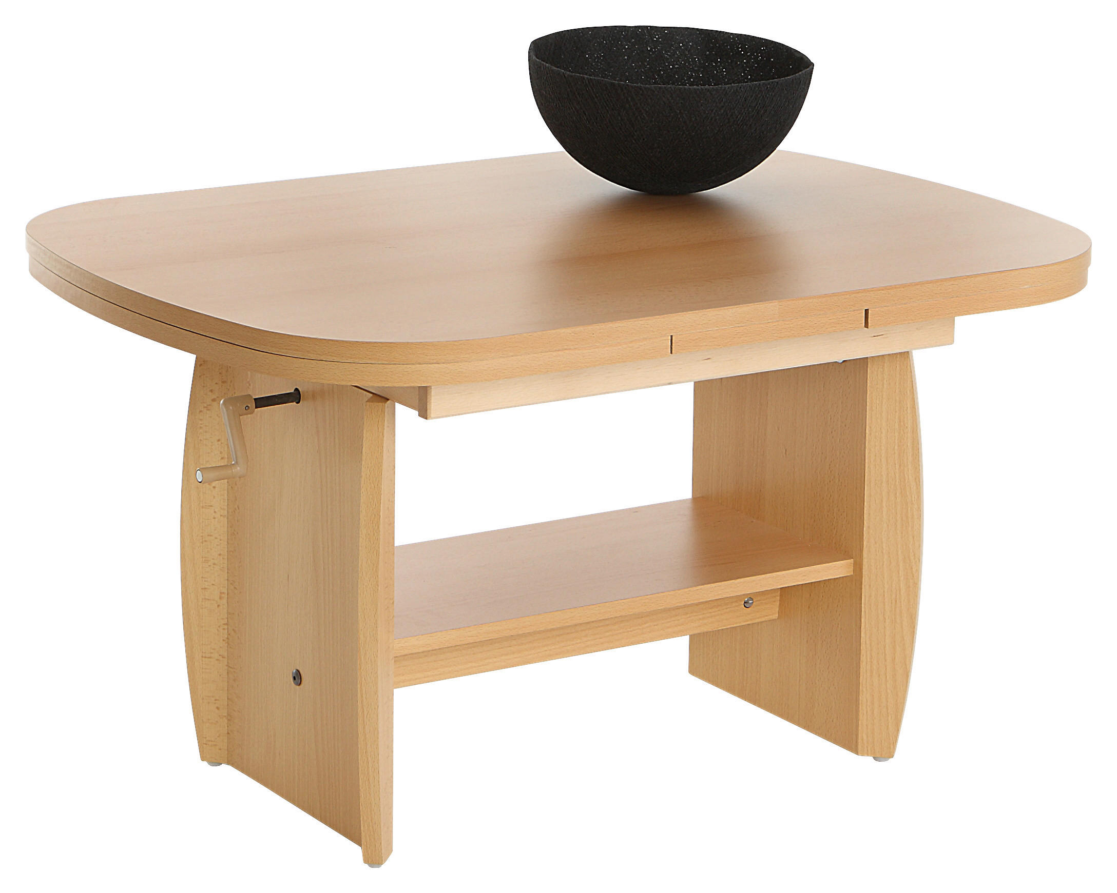 COUCHTISCH oval Buchefarben  - Buchefarben, Basics, Holzwerkstoff (90 - 142/52 - 62/68cm) - MID.YOU