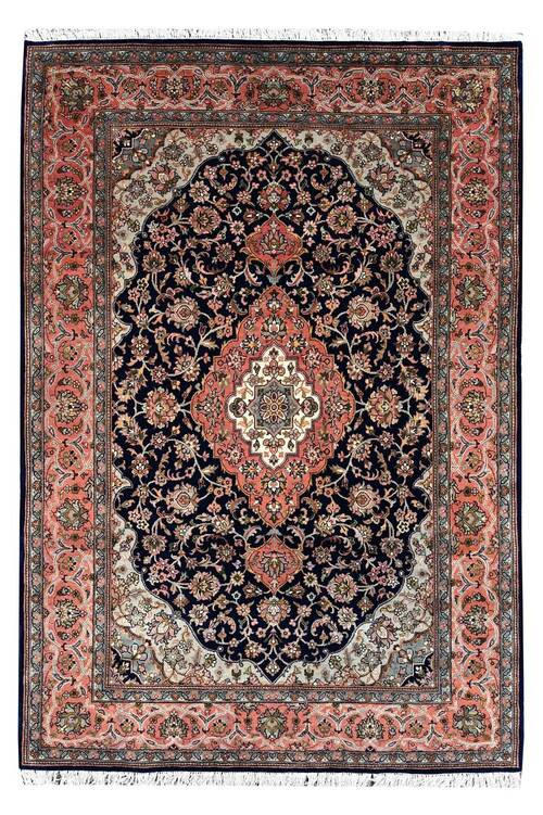 ORIENTTEPPICH 250/350 cm Kashan DK. Blue Orange, Dunkelblau  - Orange/Dunkelblau, LIFESTYLE, Textil (250/350cm) - Cazaris