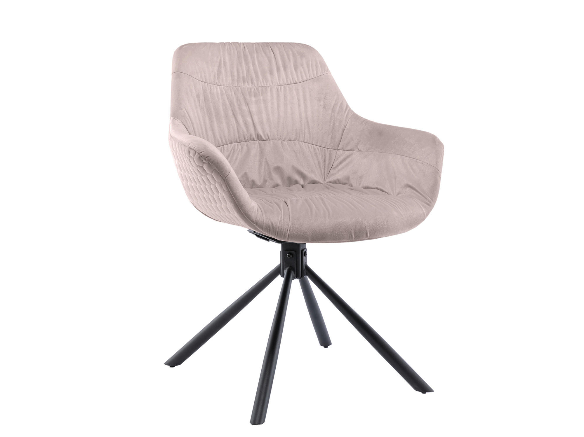 ARMLEHNSTUHL  in Samt  - Schwarz/Rosa, MODERN, Textil/Metall (64/82/63cm) - Livetastic